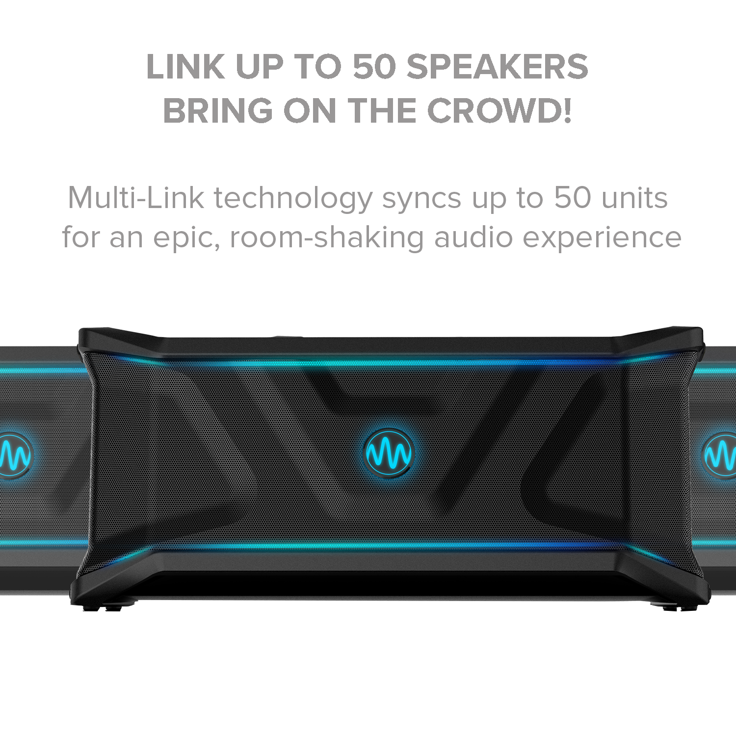 Gemini Sound waterproof floating Bluetooth speaker with LED lights, aux input, and 270-degree sound