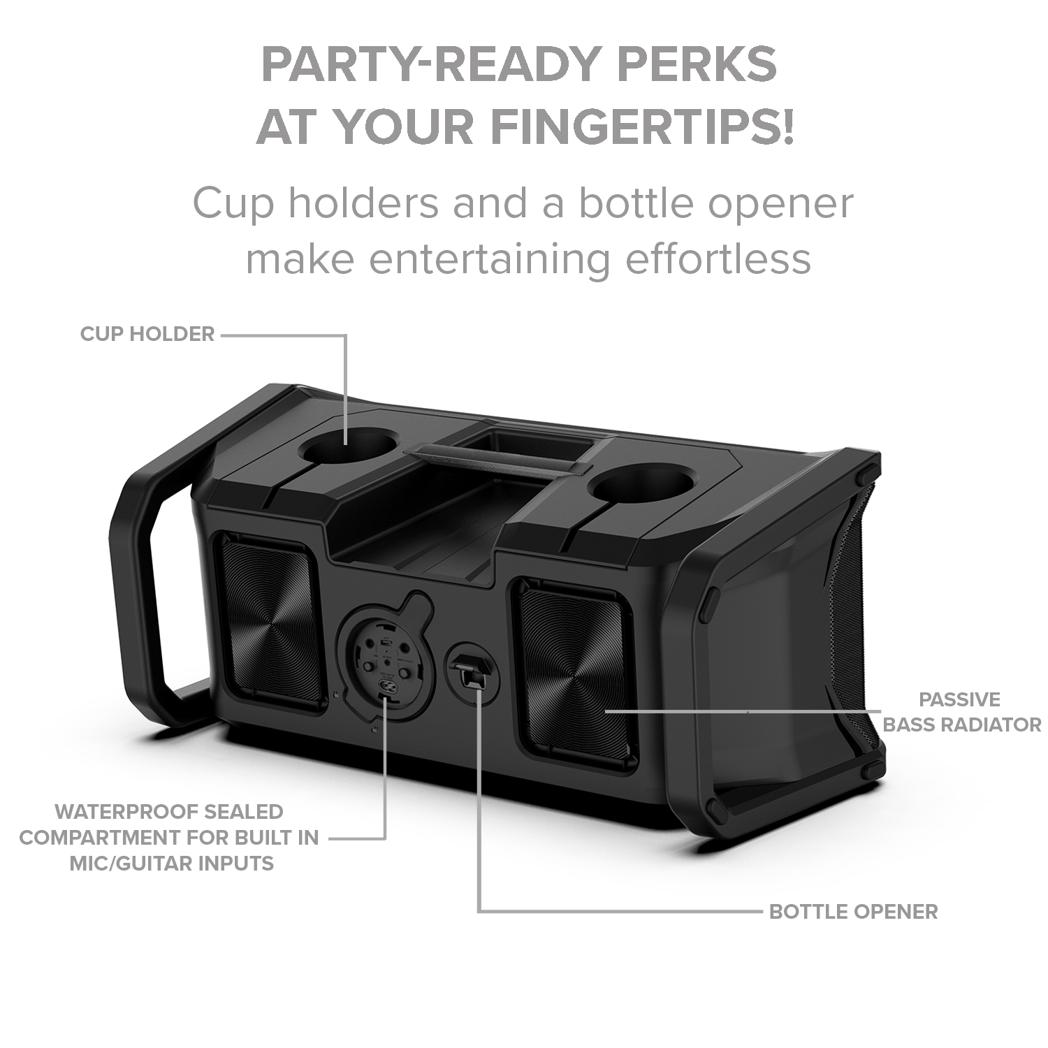 Gemini Sound waterproof Bluetooth speaker in blue, featuring 270-degree sound and LED lights, ideal for pool use.