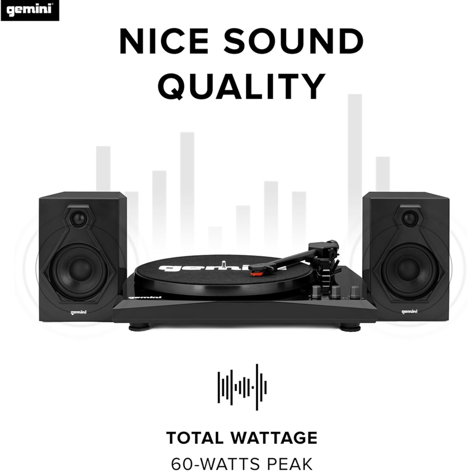 Sistema de tocadiscos Bluetooth Gemini TT-900 con altavoces integrados