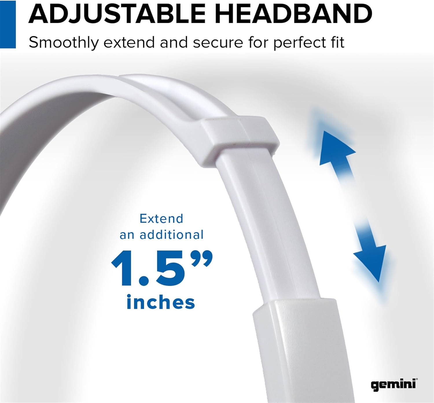 Gemini DJX-200 black professional DJ headphones with cushioned ear pads and adjustable headband