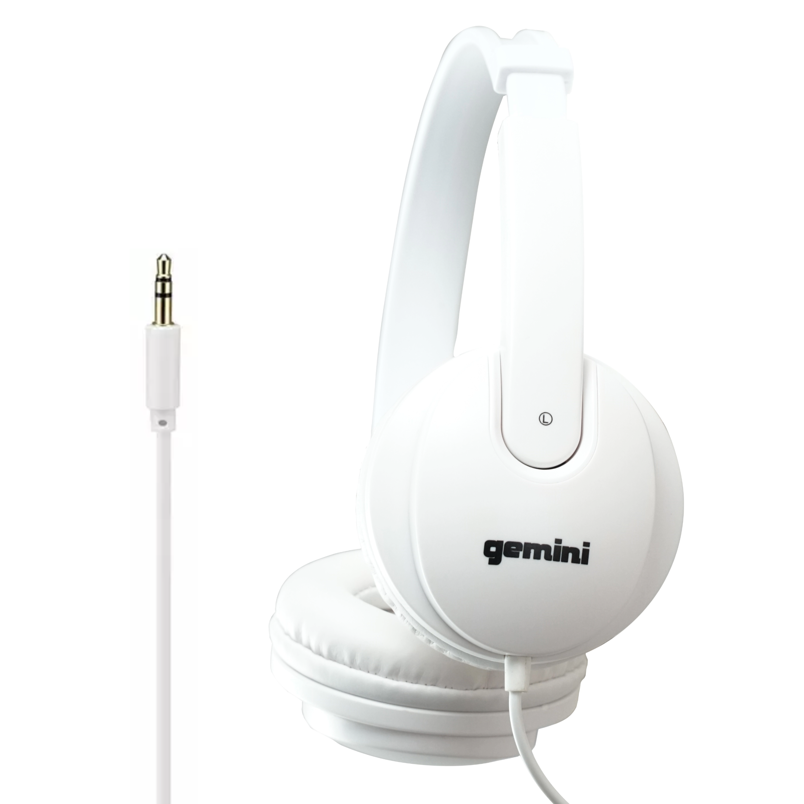 Gemini DJX-200 professional DJ headphones in black, featuring cushioned ear pads and adjustable headband.
