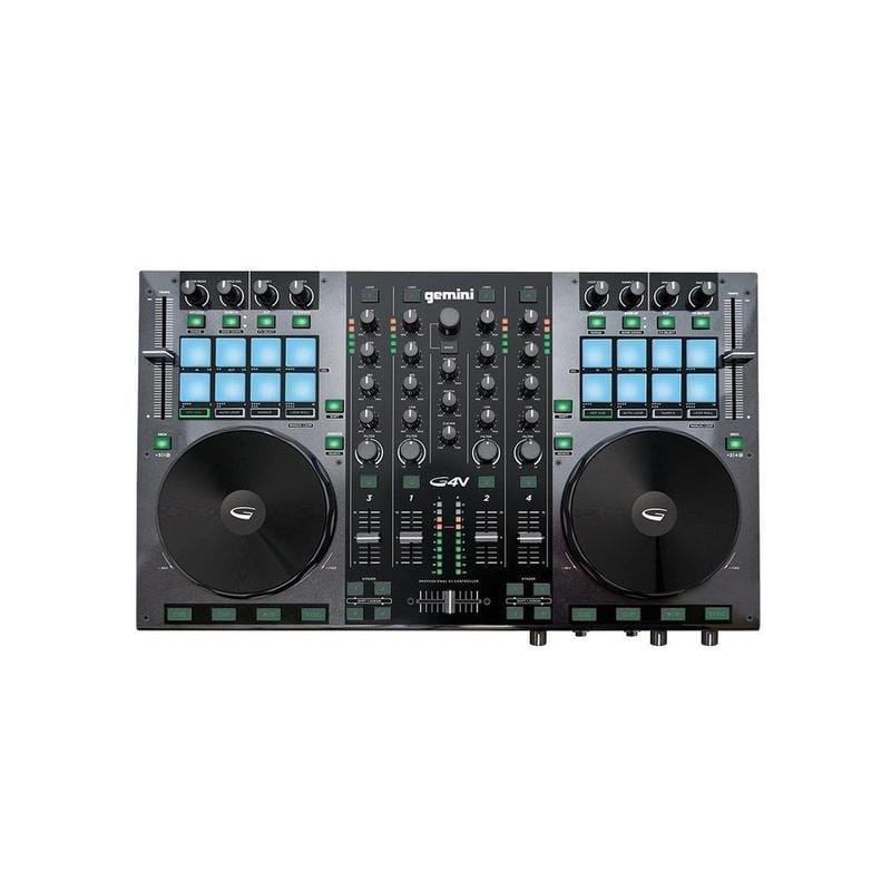 Gemini Sound G4V 4-channel DJ controller — 24-bit audio, 16 pads