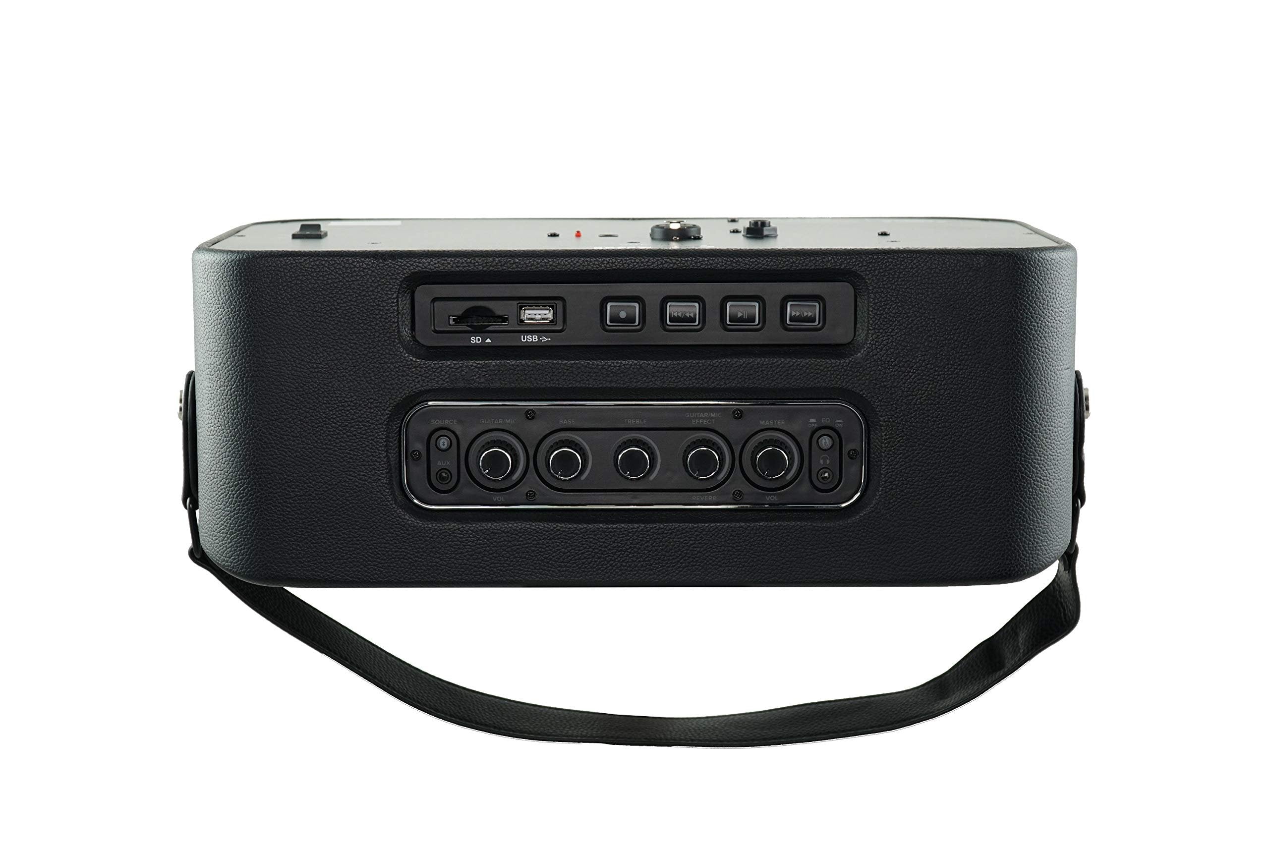 Gemini Sound GTR-400 retro Bluetooth speaker guitar amp in black with analog controls and aux input