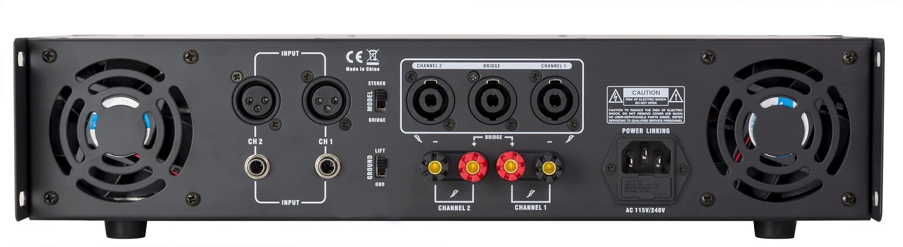 Gemini Sound XGA-3000 lightweight power amplifier in black, 3000-watt, ideal for DJs and PA systems.