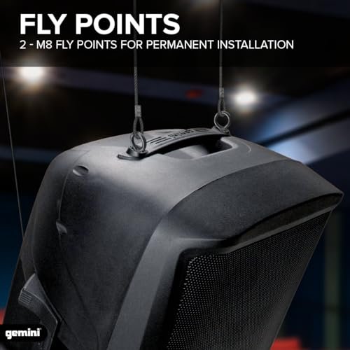 Gemini AS-2112BT 1500W 12-inch Bluetooth PA speaker with black casing and dual 2-way design