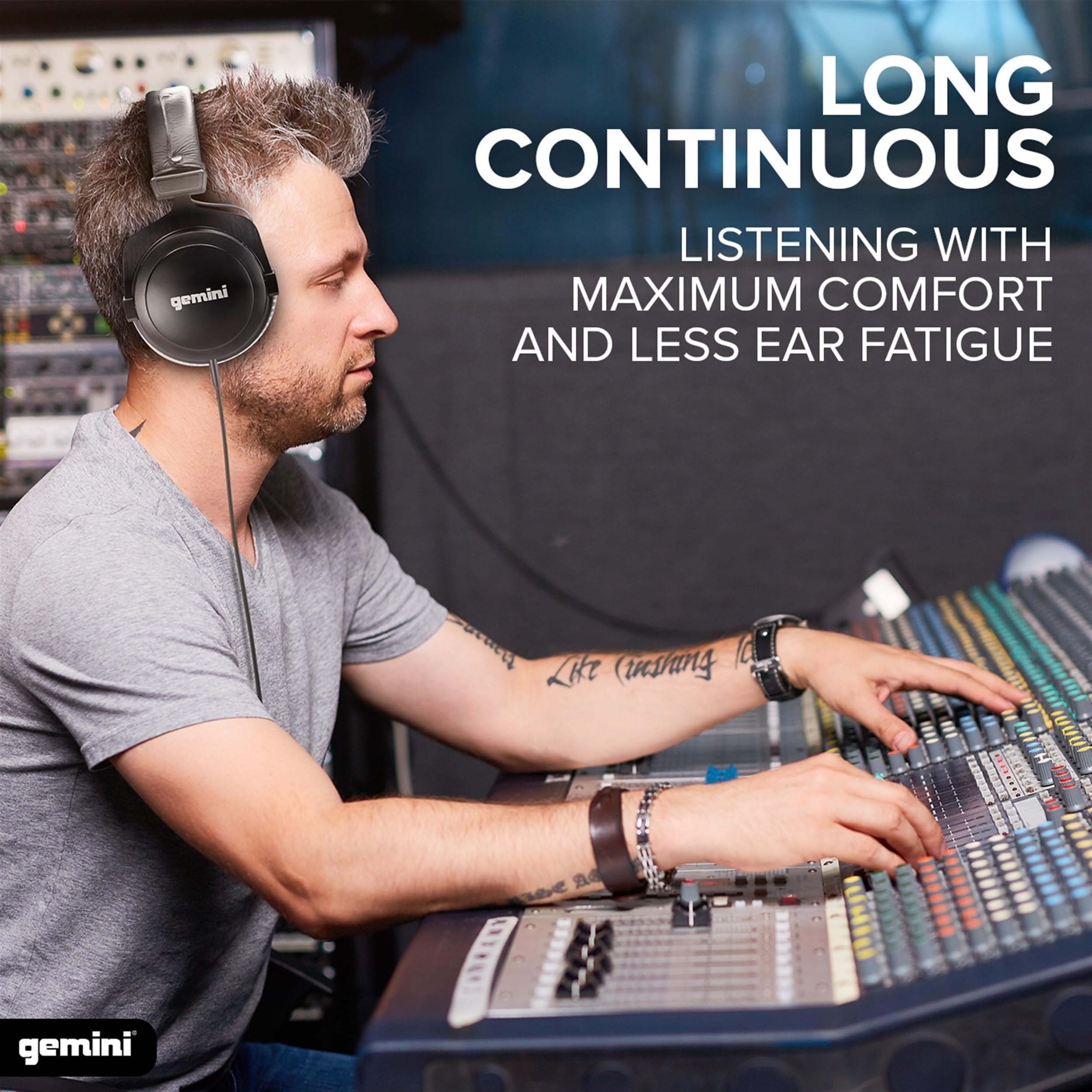 Gemini DJX-1000 Professional DJ Monitoring Headphones - Soft Pads