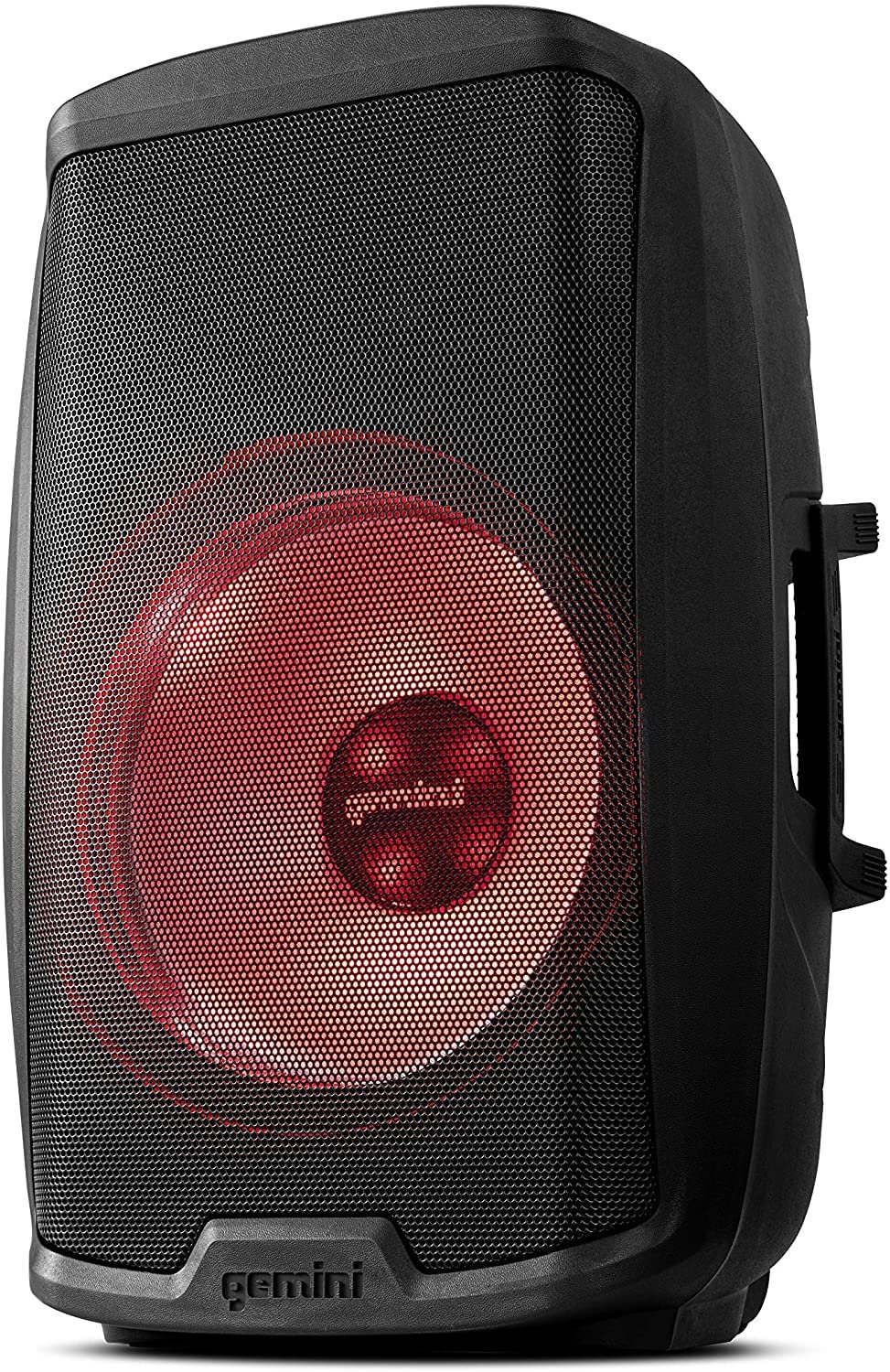 Gemini Sound 15-inch Bluetooth PA speaker with LED lights, 2000W power, black finish