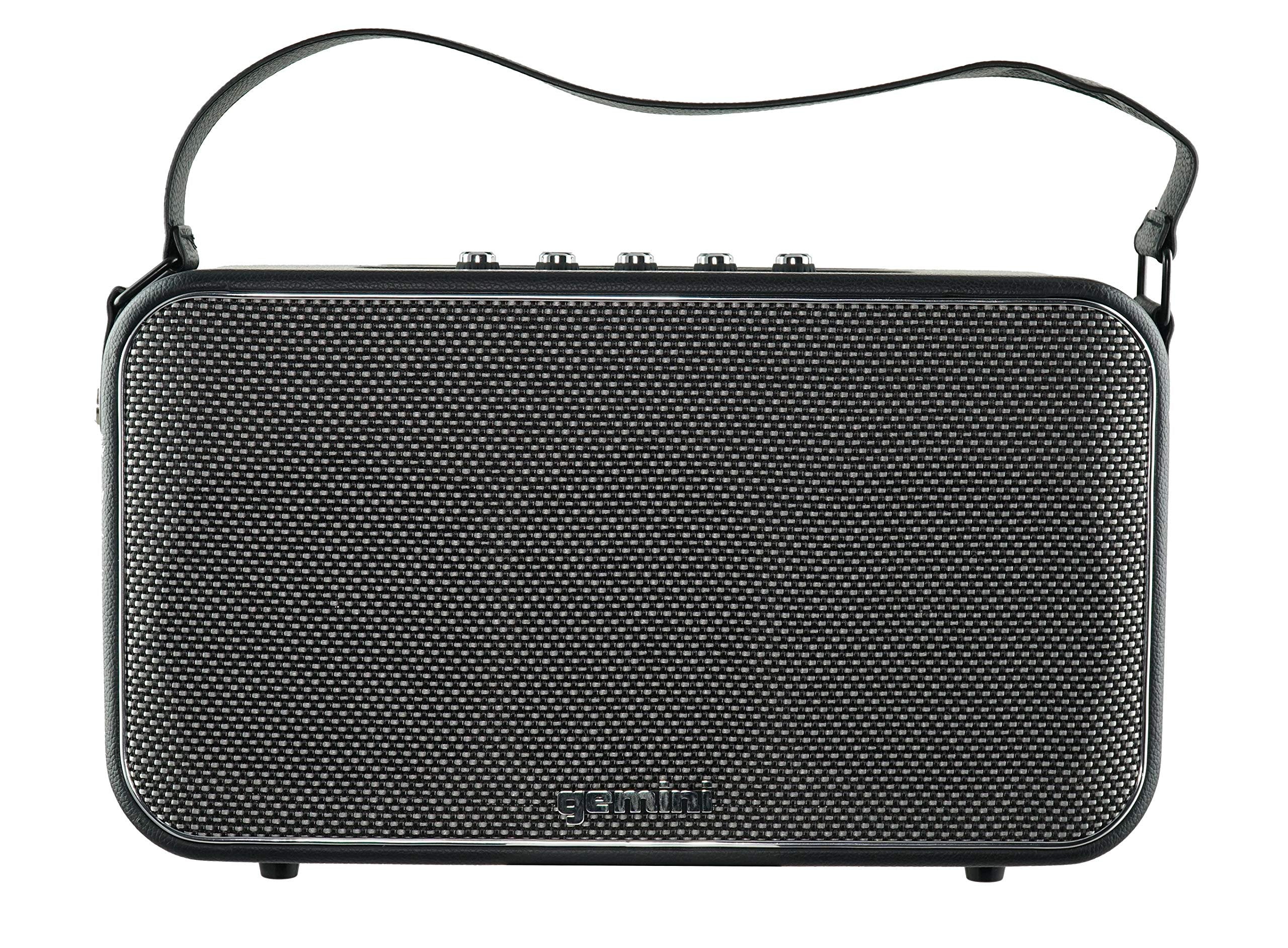 Gemini Sound GTR-400 120W portable retro Bluetooth speaker guitar amp with analog controls and aux input