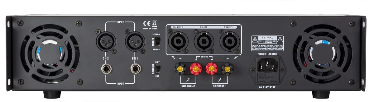 Gemini Sound XGA-4000 lightweight 4000W power amplifier in sleek black design, weighing 25lbs