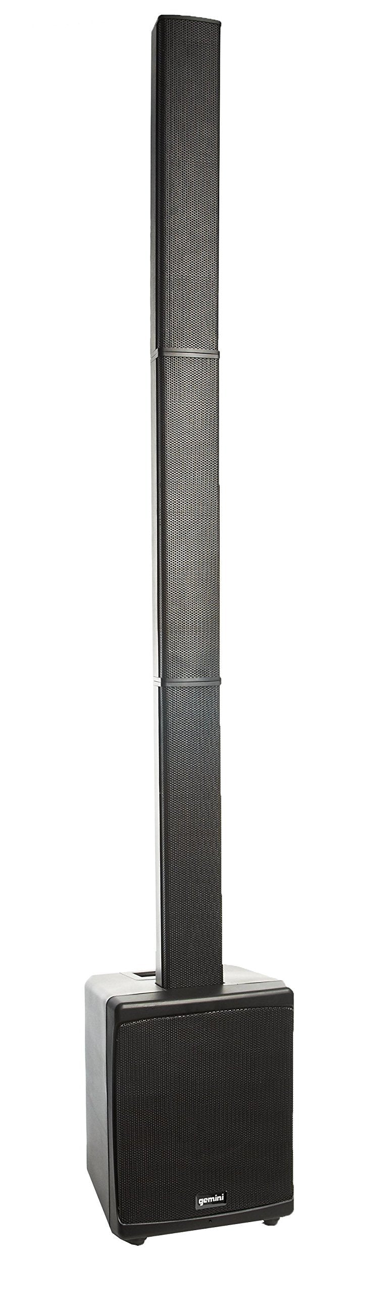 Gemini Sound WRX-900TOGO lightweight rechargeable line array speaker system with 4-channel mixer and battery-powered design