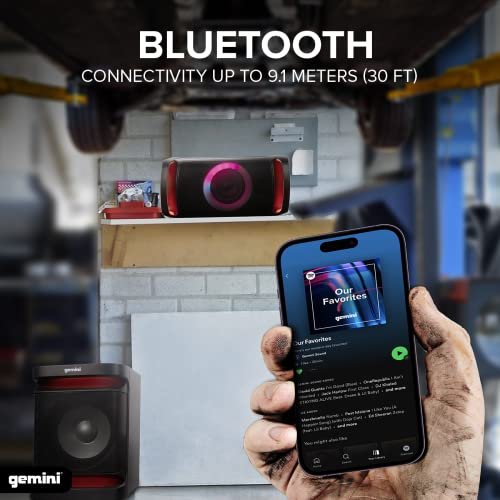 GSYS-4800 Home Stereo System | 4800W Peak Power | Bluetooth, USB & AUX Connectivity | Multi-Color LED Party Lighting