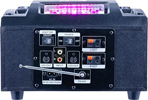 Gemini Sound GSYS-2000 2000W dual 8-inch stereo system with LED lighting and Bluetooth connectivity