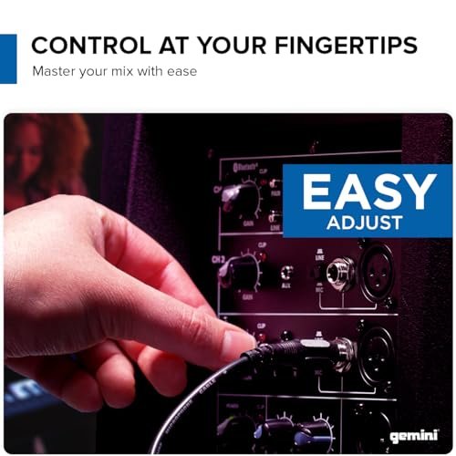 Gemini Sound GD-215PRO 15-inch Bluetooth PA speaker in black, 1200W power for professional audio use.