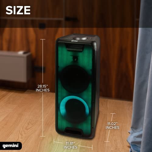 Gemini Sound GLS-880 portable Bluetooth party speaker with dual 8-inch woofers and 1000W peak power