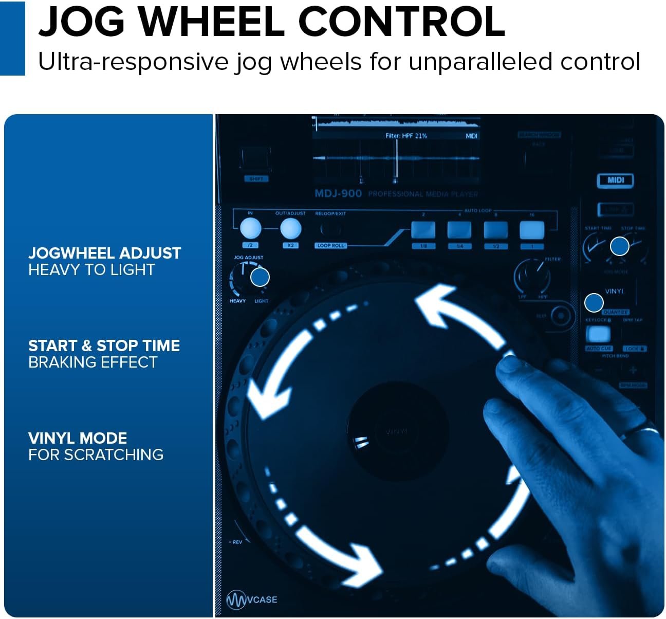 MDJ-900 Professional DJ Media Player 8-Inch Touch Screen USB