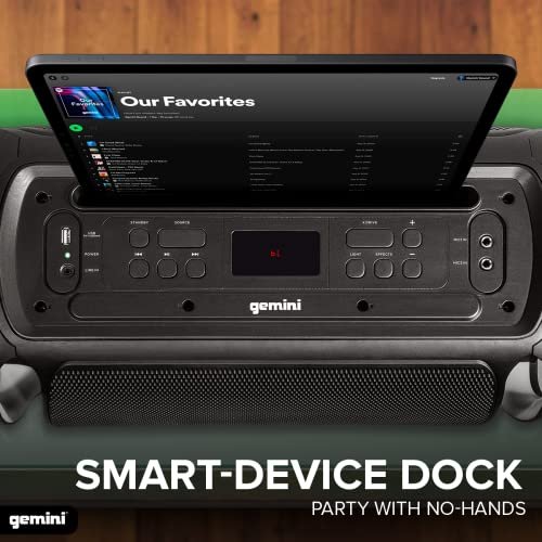 GSYS-4800 Home Stereo System | 4800W Peak Power | Bluetooth, USB & AUX Connectivity | Multi-Color LED Party Lighting
