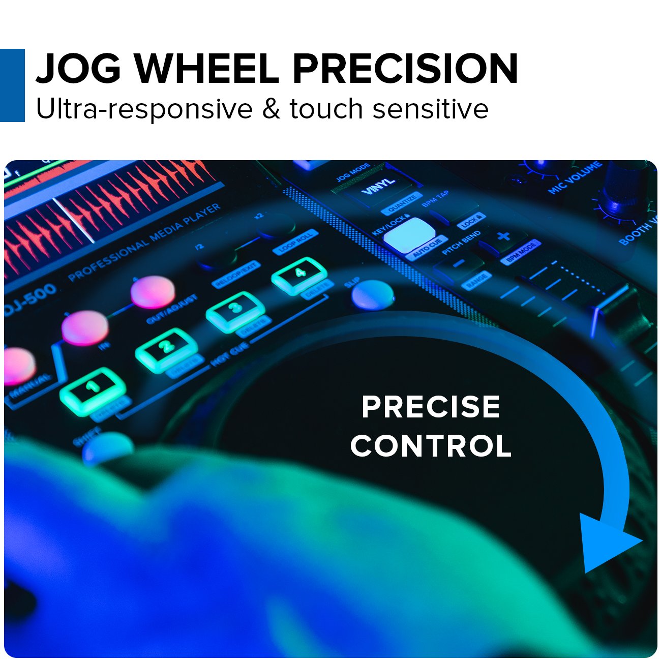 Gemini MDJ-500 Professional DJ Media Player - Compact Mobile