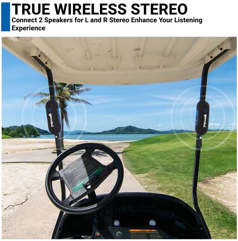 Magnetic Bluetooth Speaker Golf Cart - Portable IPX6 LED Speaker