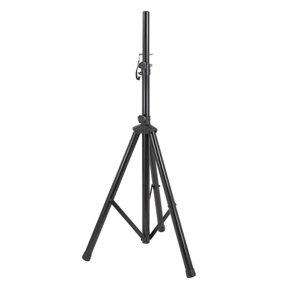 Gemini Sound 12-inch Bluetooth speaker with LED lights and adjustable stand in black