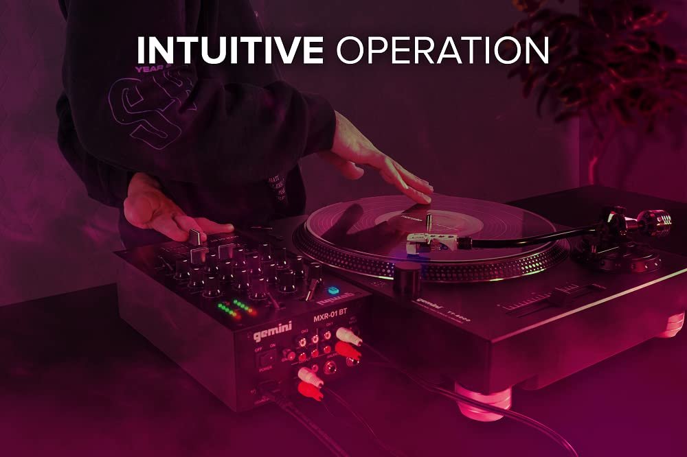 MXR-01BT Table de mixage DJ professionnelle 2 canaux avec entrée Bluetooth