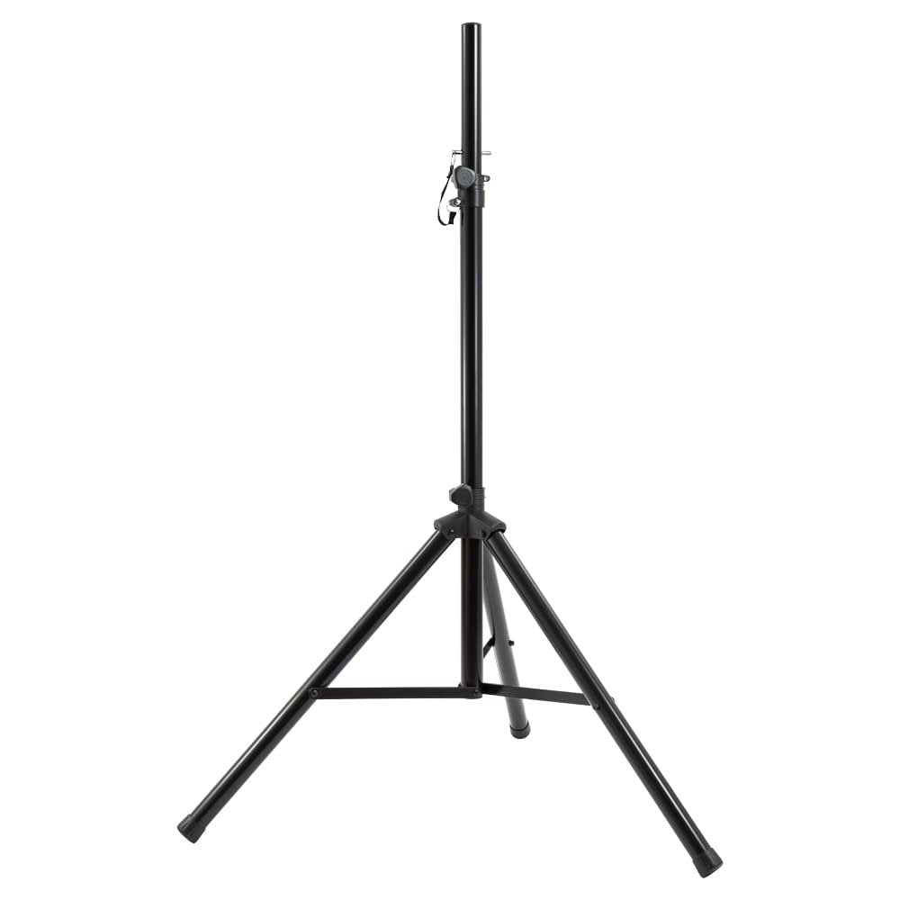 Gemini Sound stainless steel speaker stand with adjustable height, 200lb capacity, and sturdy base