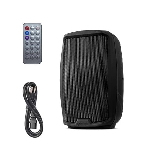 Gemini AS-2108BT 500W active 8-inch Bluetooth PA speaker system in black