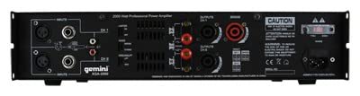 Gemini Sound XGA-2000 lightweight black power amplifier, 2000W, designed for DJs and PA systems, weighs 17lbs.