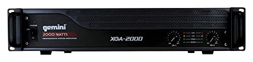 Gemini Sound XGA-2000 lightweight black power amplifier, 2000W, designed for DJs and PA systems.