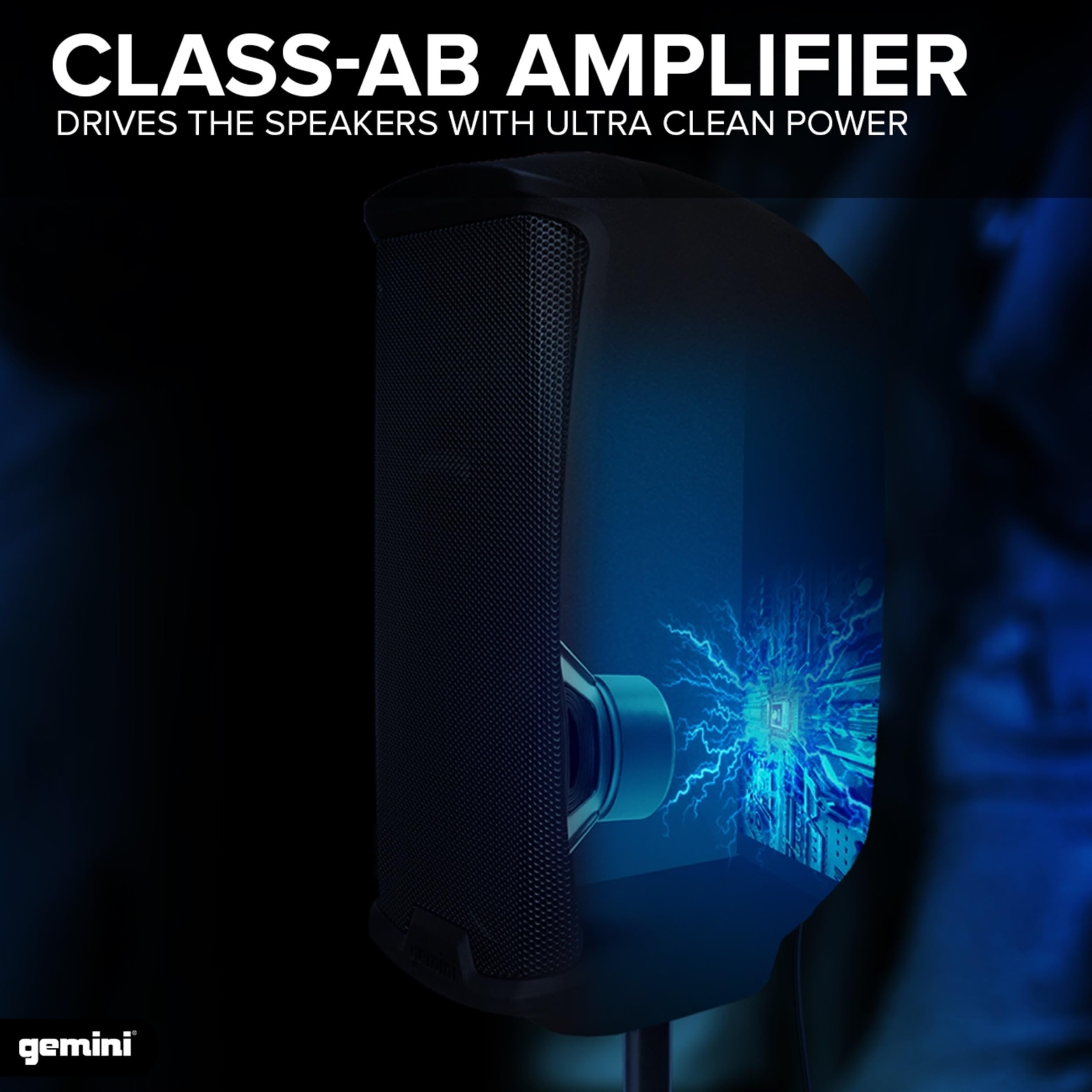 Gemini AS-2115BT 15-inch Bluetooth PA speaker with 2000W power, ABS cabinet, and 40Hz-20kHz frequency response