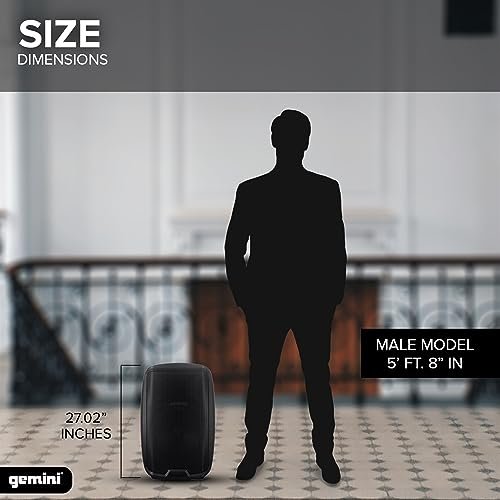 Gemini Sound 15-inch powered PA speaker with titanium driver, 2000W, ABS cabinet, black finish.