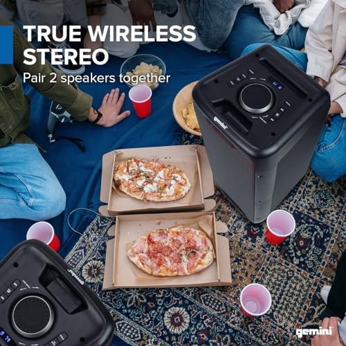 GLS-550 Portable Bluetooth Party Speaker 800W Dual Woofers LED