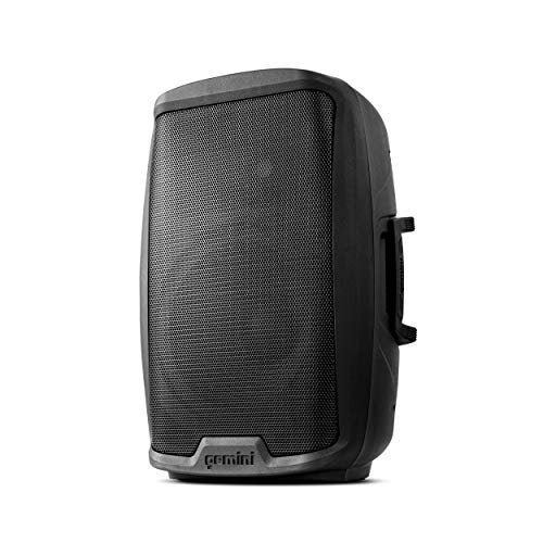Gemini AS-2112P 1500W active 12-inch PA speaker with black casing and dual 2-inch voice coils