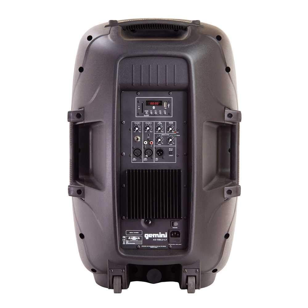 Gemini AS-12BLU-LT-PK 12" Bluetooth Speaker with LED Lights & Stand