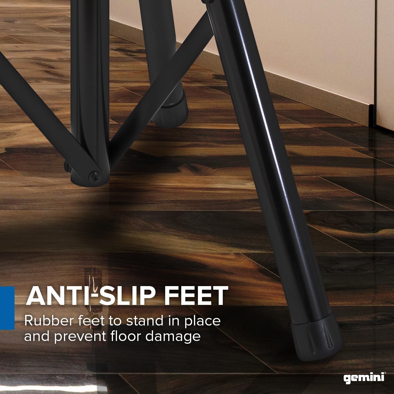 Gemini Sound ST-04 stainless steel speaker stand, adjustable height 43-74 inches, 200lb capacity