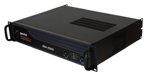 Gemini Sound XGA-2000 lightweight black power amplifier, 2000W, designed for DJs and PA systems.