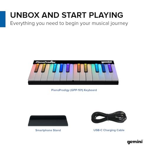 PianoProdigy 24-Key Smart MIDI Keyboard - Wireless Learning Piano