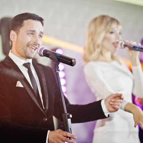 Gemini Sound UHF-6100M lightweight wireless microphone system with black body, 240ft range, and easy setup features.