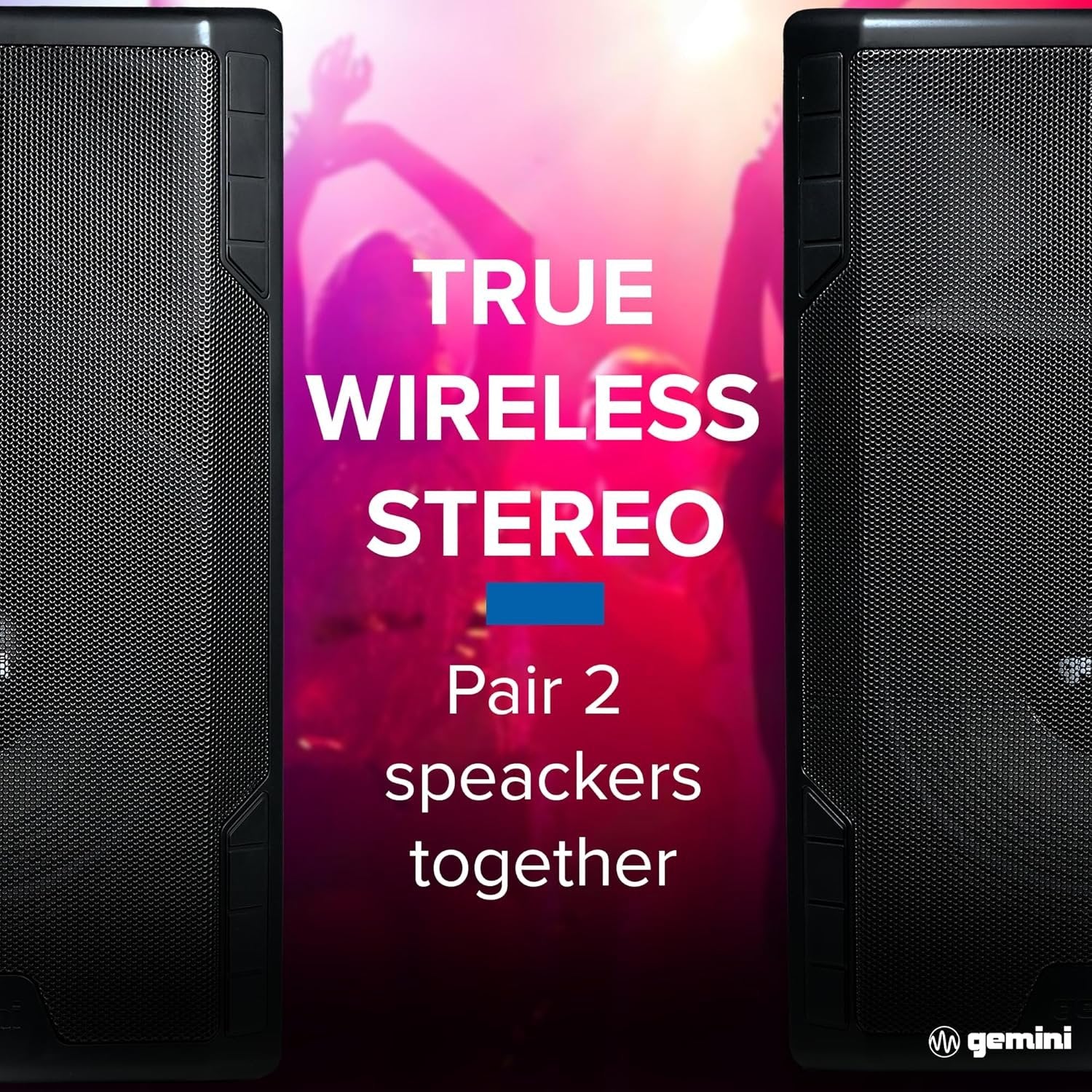 Gemini Sound GSP-5500 15-inch Bluetooth PA speaker with TWS, 2200W power, and XLR inputs