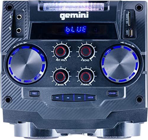 Gemini Sound GSYS-2000 2000W dual 8-inch stereo system with LED lighting and Bluetooth connectivity