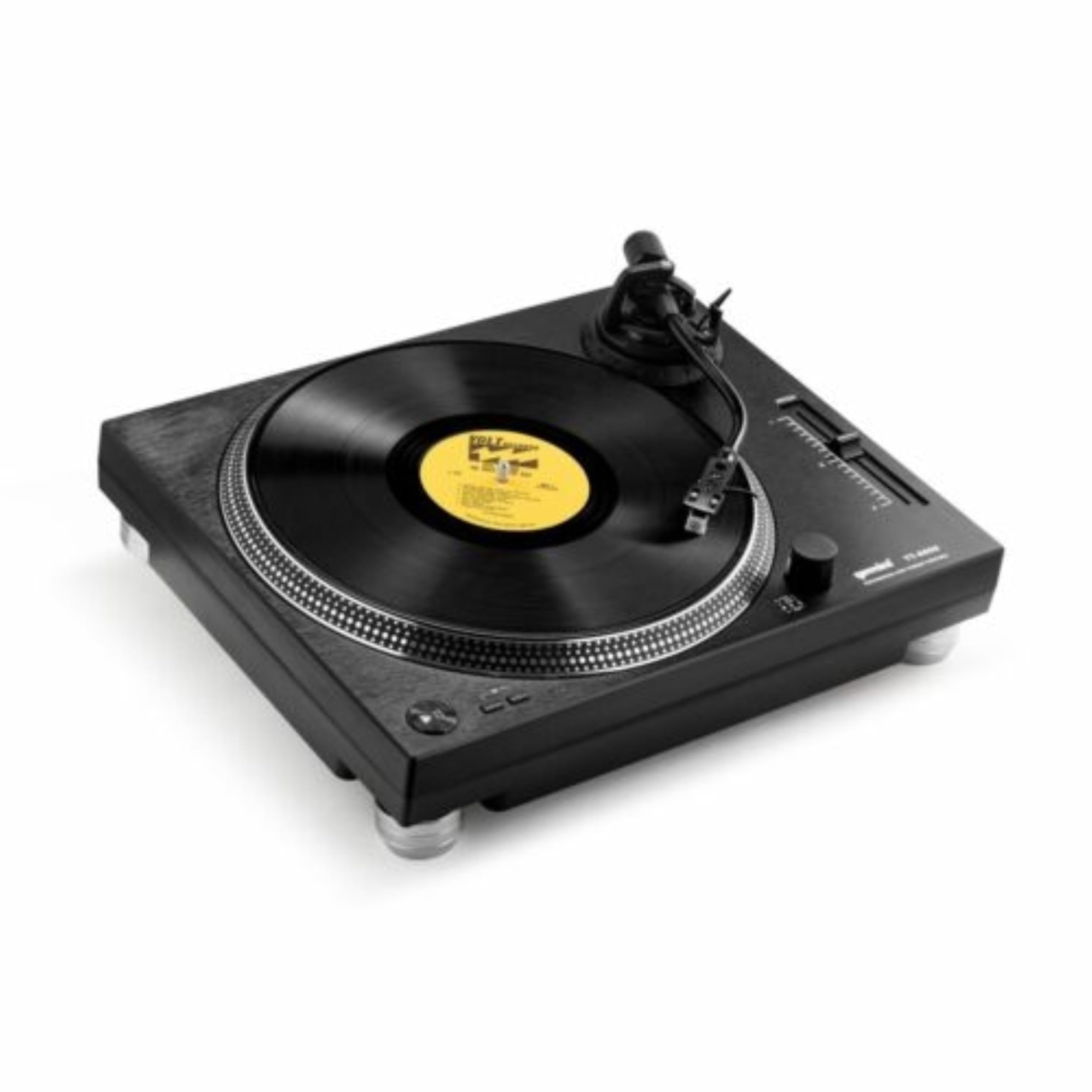 Gemini TT-4000 professional DJ turntable with aluminum platter, high torque direct drive, and anti-skate feature.