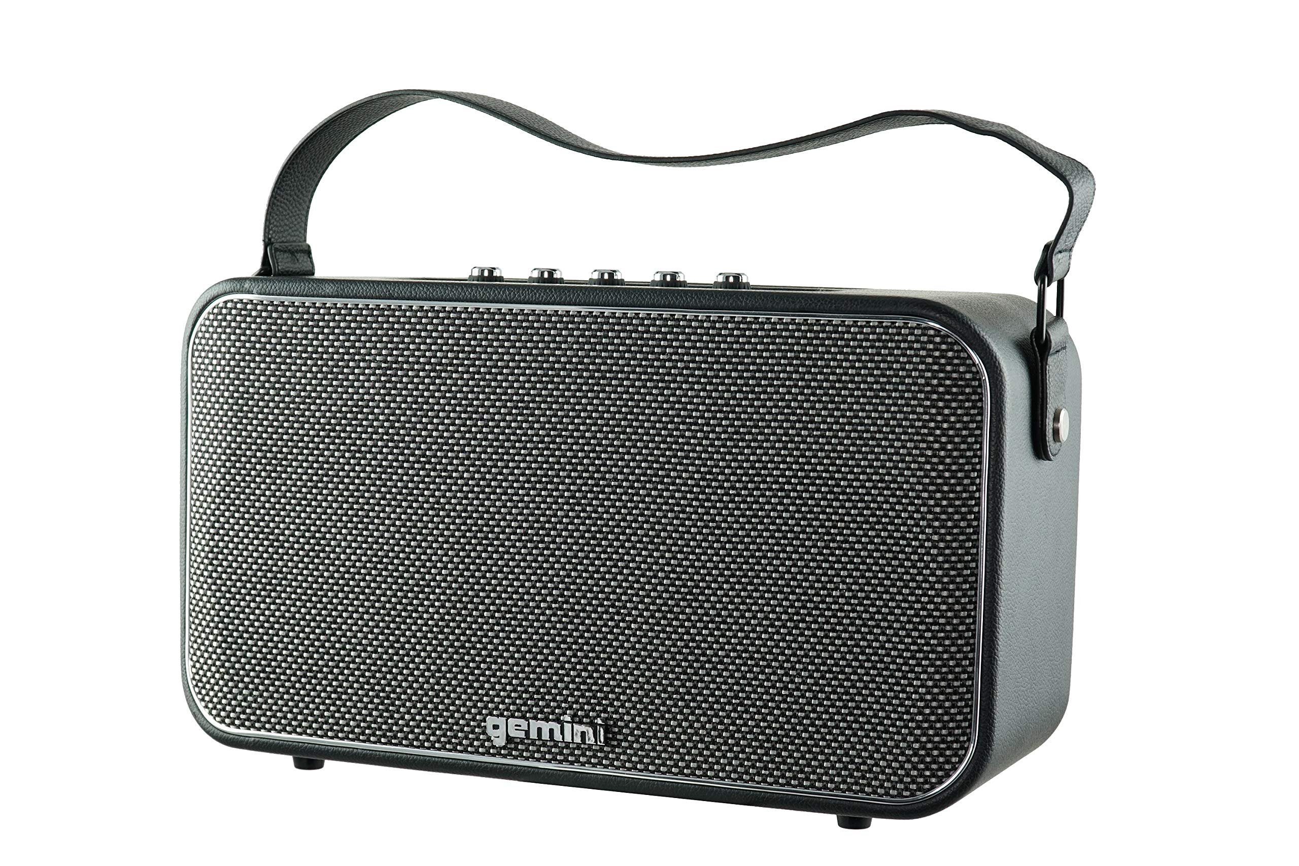 Gemini Sound GTR-400 120W portable retro Bluetooth speaker guitar amp with analog controls and aux input
