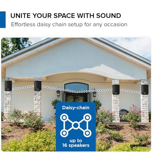 Gemini Sound 6.5" Waterproof Outdoor Bluetooth Speakers - Black