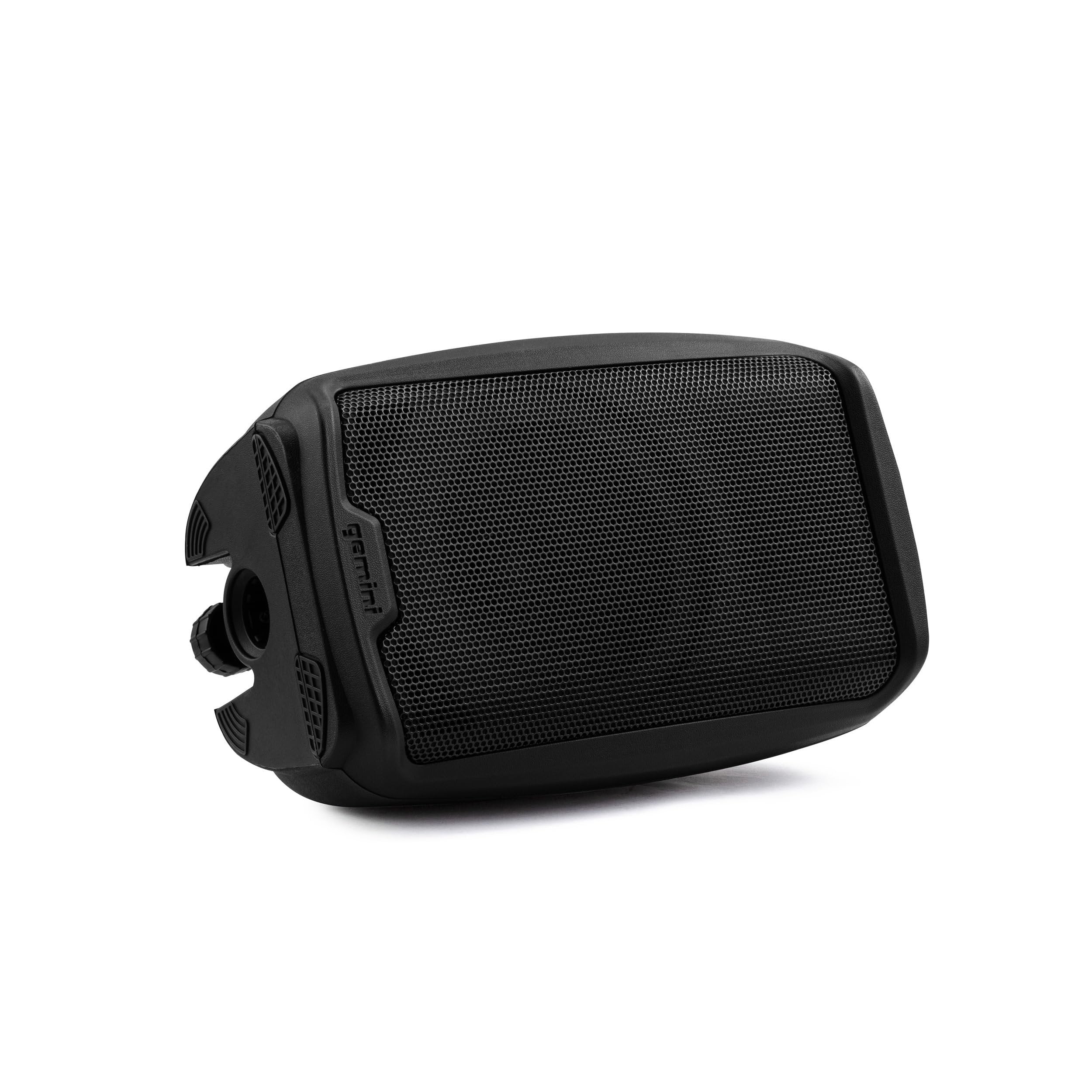 Gemini AS-2108P portable powered 8-inch PA speaker in black with ABS cabinet, 500W power, 60Hz-20kHz frequency range