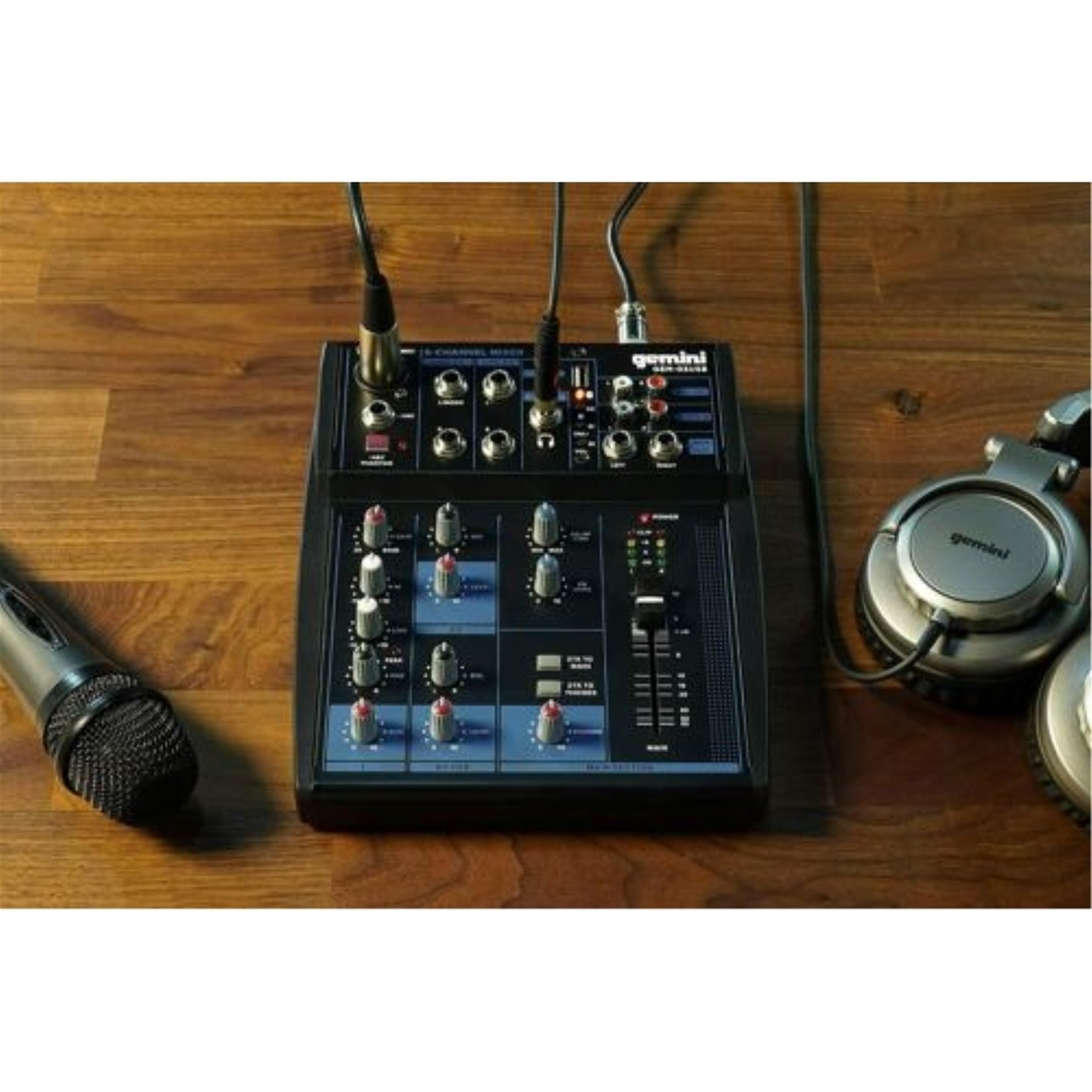 Gemini Sound GEM-05USB 5-channel Bluetooth audio mixer with USB connectivity and multiple input options