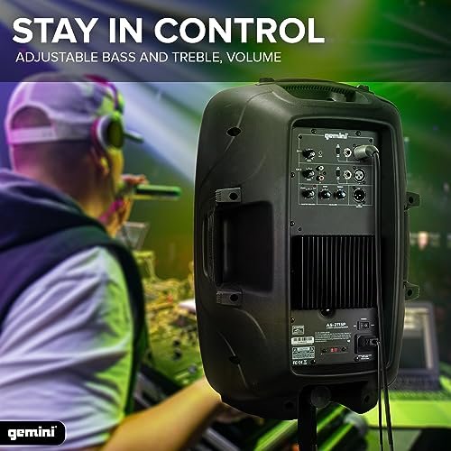 Gemini AS-2115P 2000W active 15-inch PA speaker with titanium driver and ABS cabinet