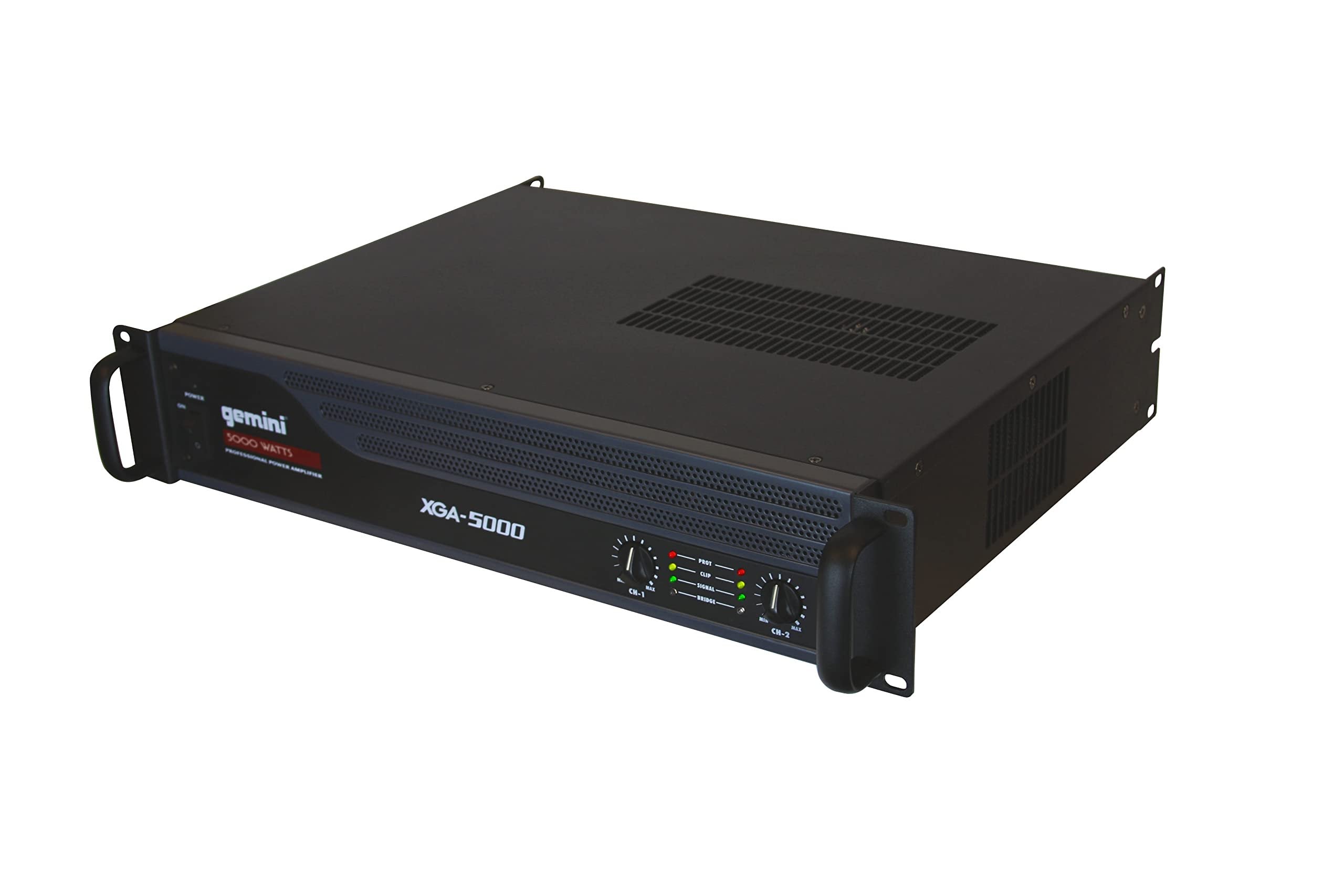 Gemini Sound XGA-5000 lightweight 5000W power amplifier with airflow cooling, designed for professional audio use.