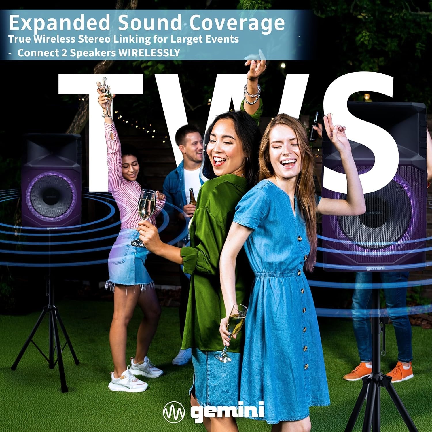 GXP-T1500 Portable 1500W Bluetooth PA Speaker - Waterproof 15"