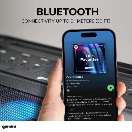 GSYS-2400 Bluetooth Home Stereo System 2000W Dual 8" Speakers LED