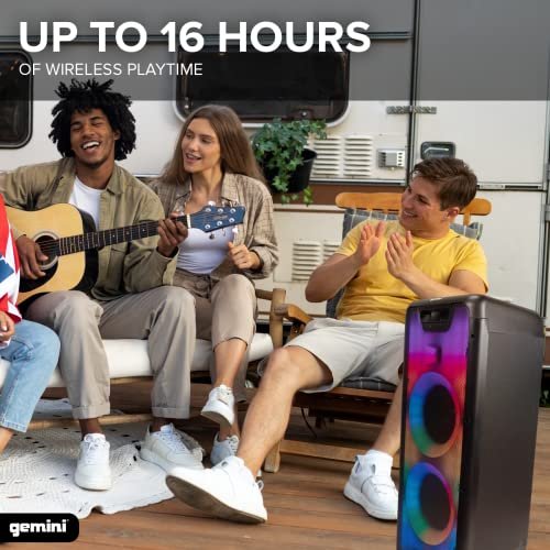 Gemini Sound GLS-880 portable Bluetooth party speaker with dual 8-inch woofers and 1000W peak power