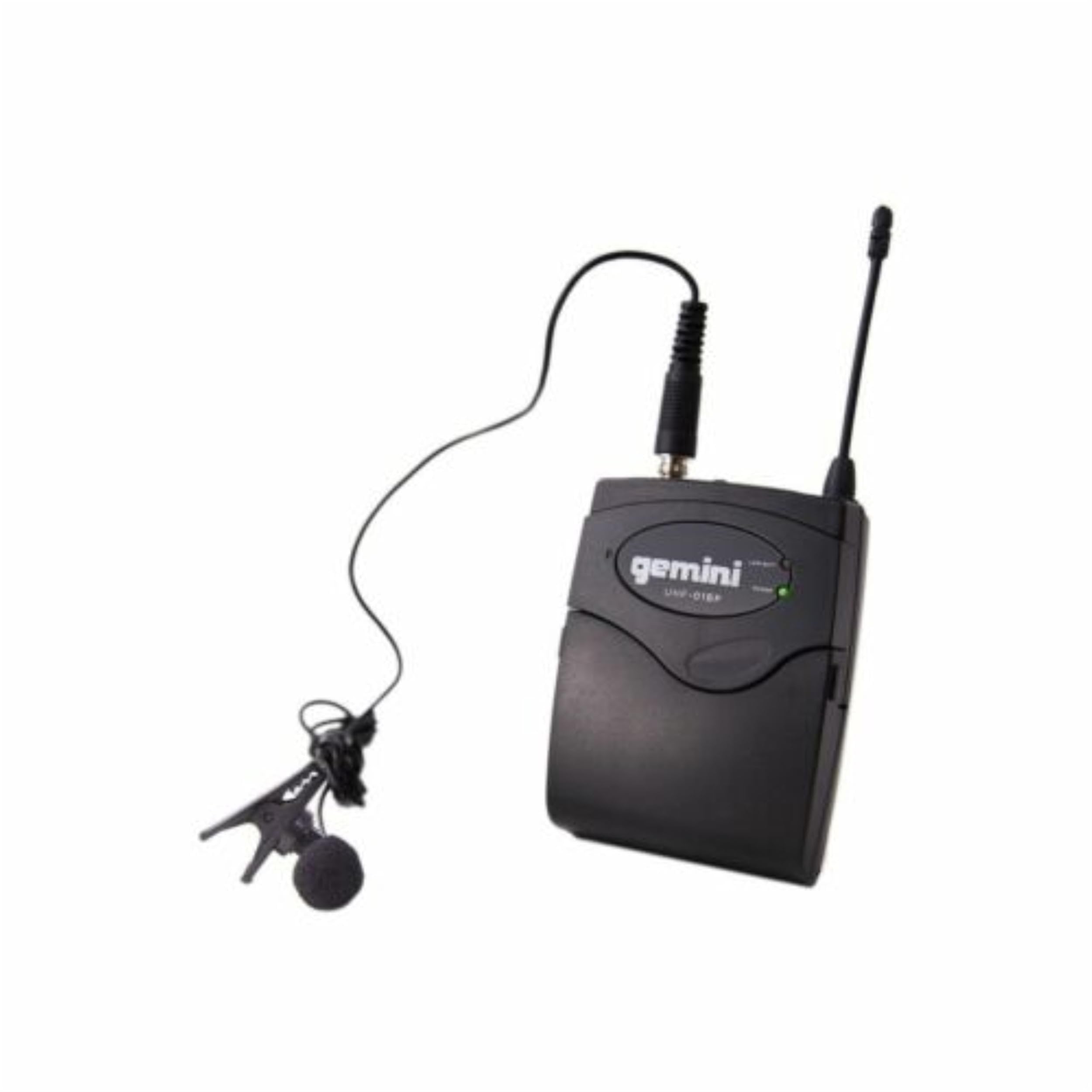 Gemini UHF-02HL wireless microphone system with dual frequency options for clear audio in black finish
